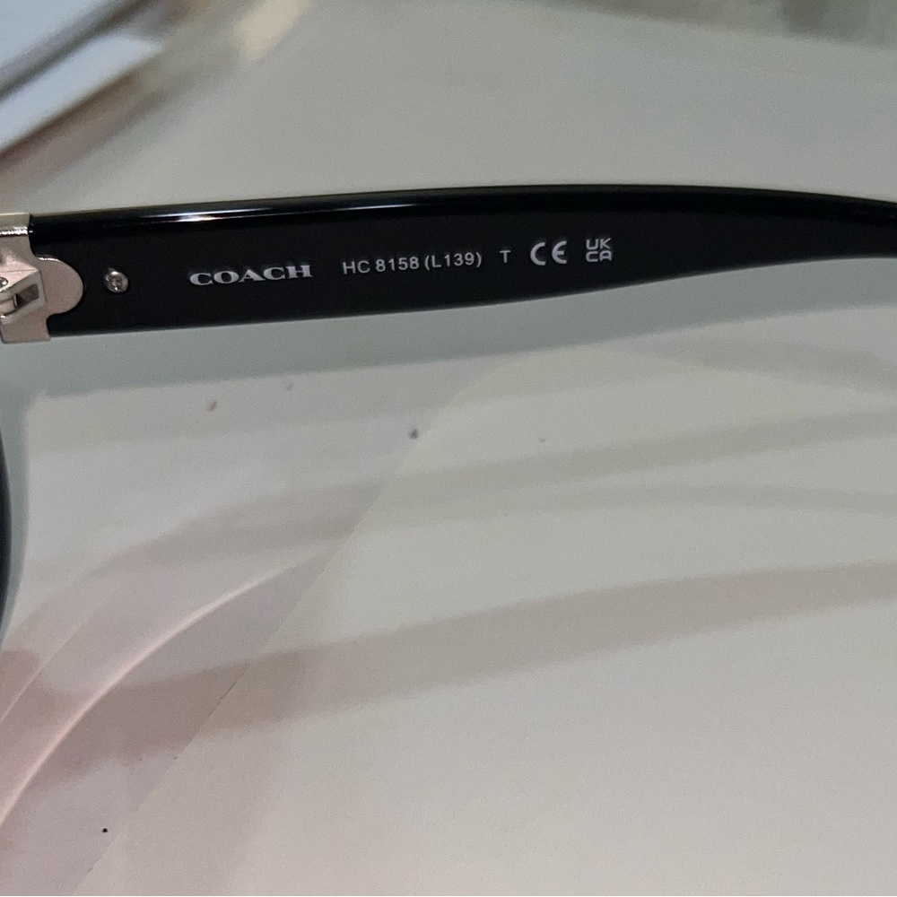 COACH Black Square Women's 58 mm Sunglasses - Picture 5 of 5